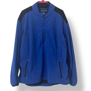 DryJoys FootJoy Pullover Golf Hiking Walking Outdoor Jacket Mens L Blue‎ Black